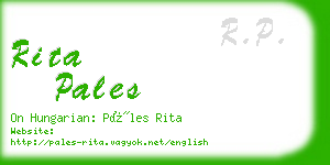 rita pales business card